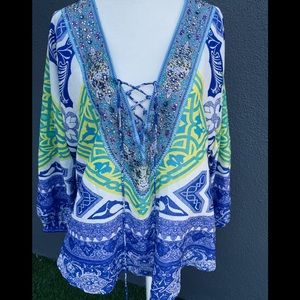 Camilla embellished blouse Size P/S